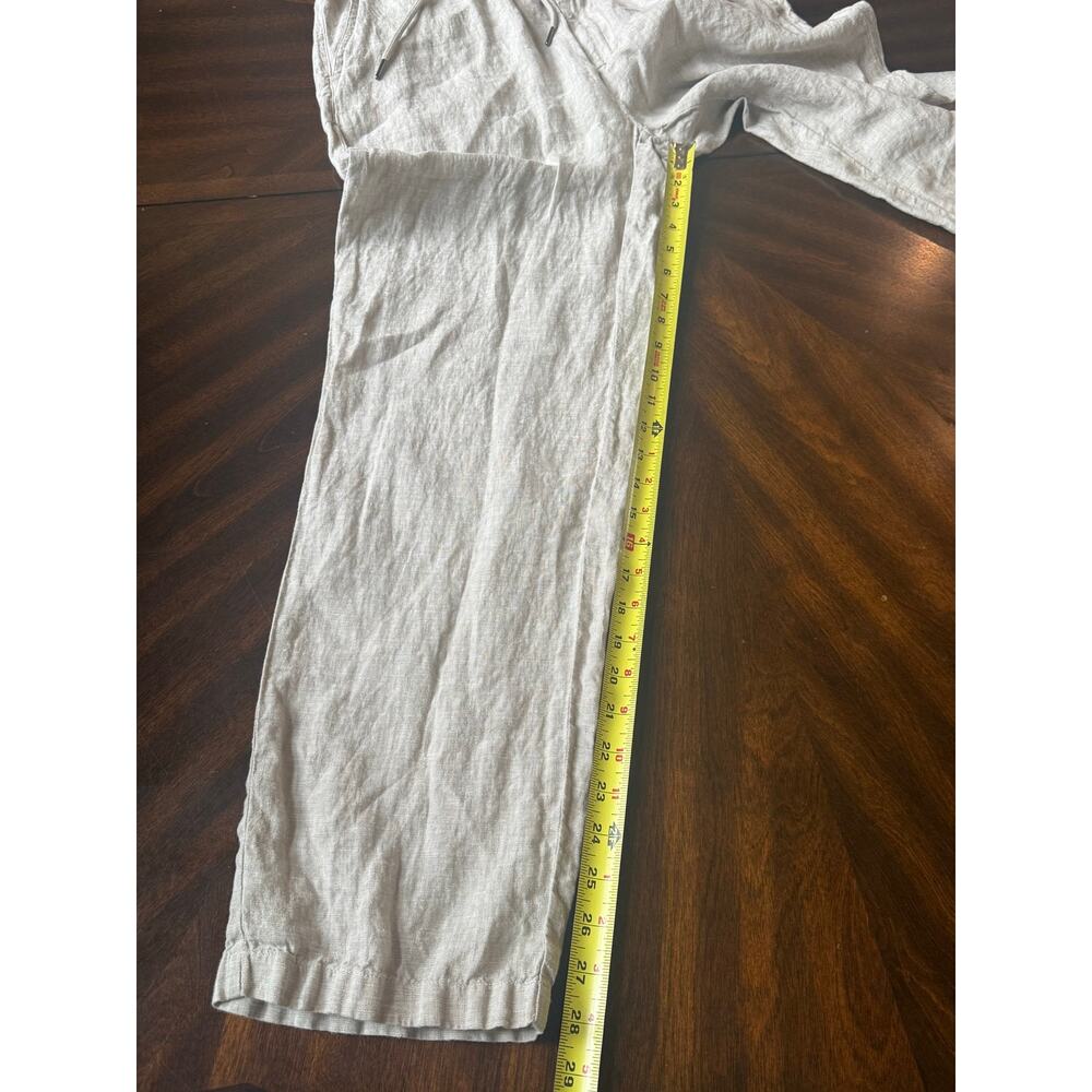 Quince Womens European Linen Pants Large Flax Beige Pull On Straight Minimalist - Picture 7 of 11